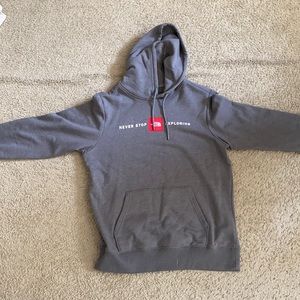 North face grey pullover hoodie